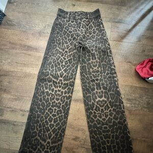 H&M Brown Animal Print denim